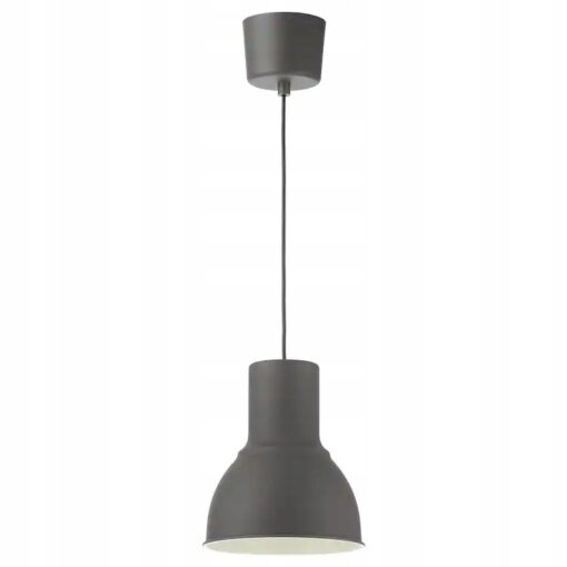 IKEA HEKTAR LAMPA WISZĄCA CIEMNA SZARA 22 cm