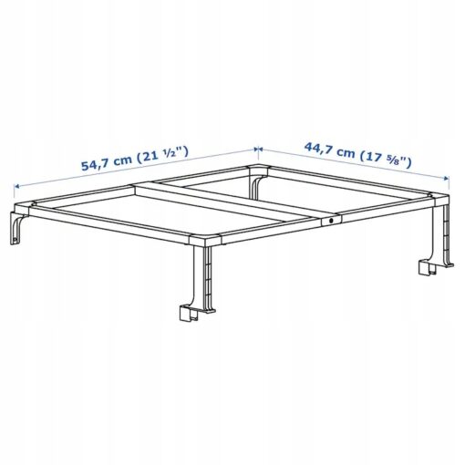 IKEA HALLBAR RAMA DO KOSZA NA SEGREG. BIAŁA 60cm - obrazek 3