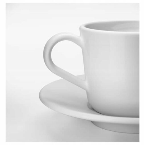 IKEA 365+ FILIŻANKA ZE SPODKIEM BIAŁY 130ML - obrazek 4