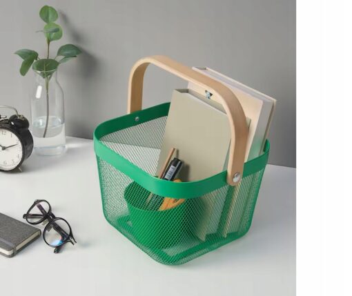 IKEA RISATORP Kosz, ciemnozielony, 25x26x18 cm - obrazek 6