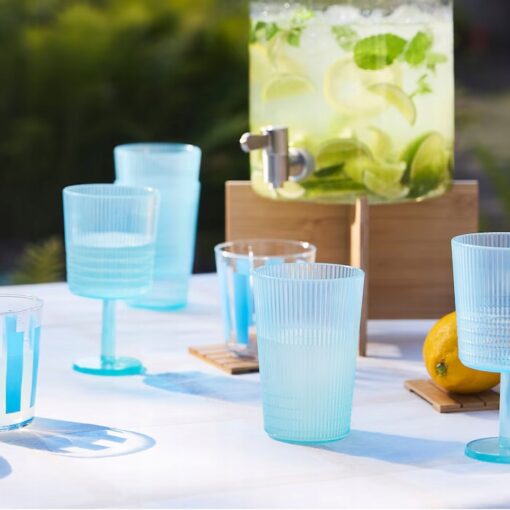 IKEA KALLSINNIG Szklanka, plastik/niebieski, 38 cl - obrazek 2