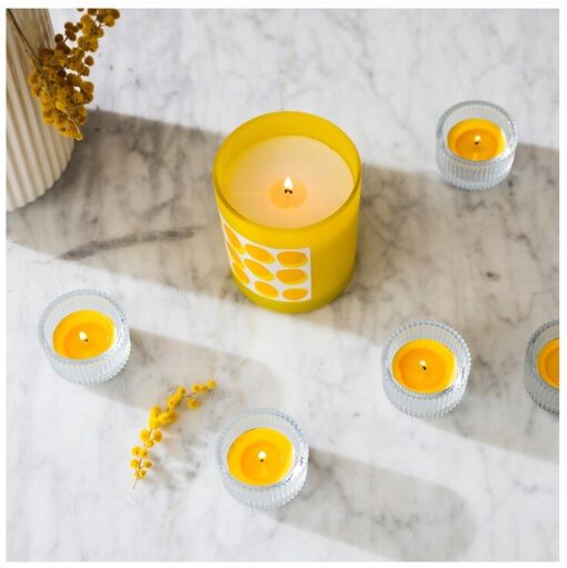 ŚWIECZKA PACHNĄCA 30 sztuk ,TEALIGHT MIMOZA 3.5 godz. IKEA SVARTOXBAR - obrazek 2