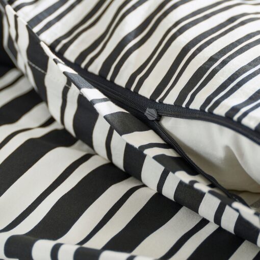 NATTHAGER Poszwa na kołdrę i poszewka,czarny biały/zebra, 150x200/50x60 cm - obrazek 5