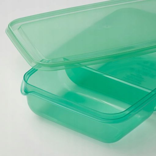 IKEA PRUTA Pojemnik z pokrywką, dzielony liliowy zielony, 22x14x5 2 sztuki - obrazek 7