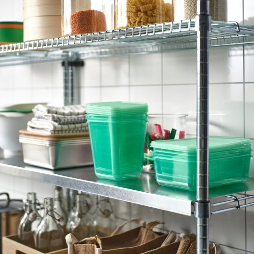 IKEA PRUTA pojemniki kuchenne na żywność 17 sztuk ZIELONE zestaw - obrazek 6