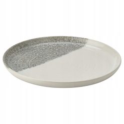 IKEA KRUSTISTEL Talerzyk, wzór/jasnoszary, 20 cm