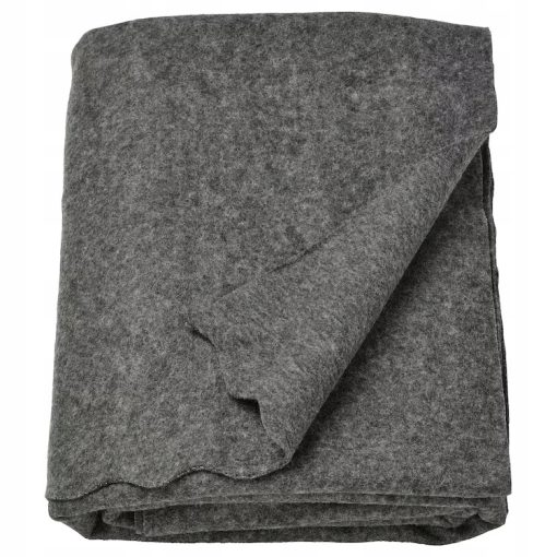Koc IKEA poliester 130 cm x 170 cm szary