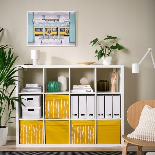 IKEA DRONA Pudełko, ciemnożółty, 33x38x33 cm - obrazek 4
