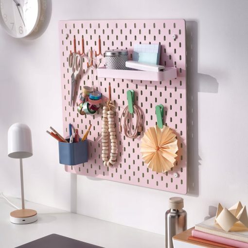 TABLICA PERFOROWANA DWUSTRONNA RÓŻOWA BEŻOWA 76x56 cm SKADIS IKEA - obrazek 2