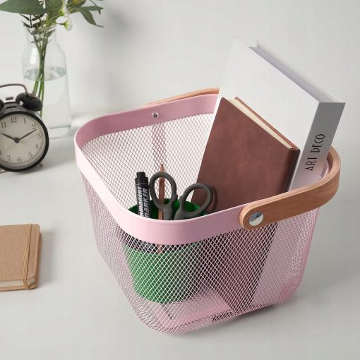 IKEA RISATORP Kosz na owoce, uniwersalny, różowy, 25x26x18 cm - obrazek 4
