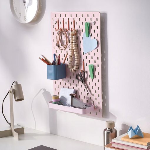 TABLICA PERFOROWANA DWUSTRONNA RÓŻOWA BEŻOWA 56x56 cm - obrazek 4