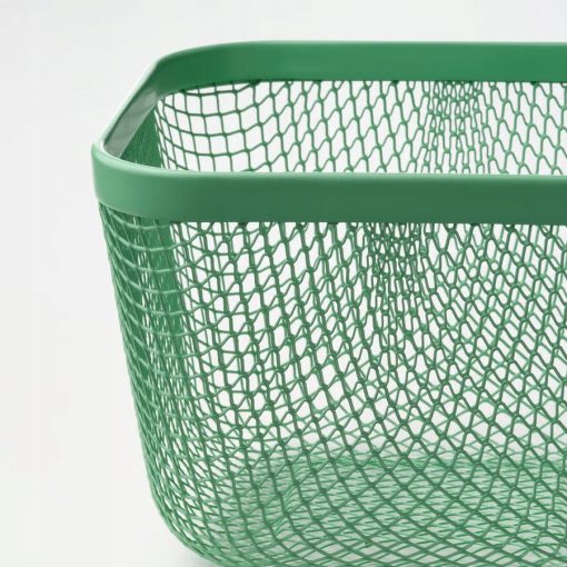 IKEA 365+ Kosz na jedzenie, metal/żółty zielony, 14x14x10 cm - obrazek 6