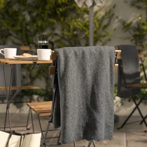Koc IKEA poliester 130 cm x 170 cm szary - obrazek 3