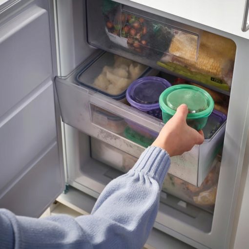 IKEA PRUTA Pojemnik na przekąski z pokrywką liliowy/zielony, 0.3 l 2 sztuki - obrazek 5