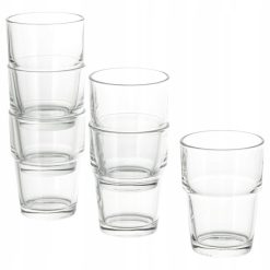 IKEA REKO SZKLANKA SZKŁO BEZBARWNE 170ml/6 SZT ZESTAW 3SZT.