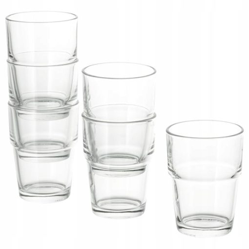 IKEA REKO SZKLANKA SZKŁO BEZBARWNE 170ml/6 SZT ZESTAW 3SZT.
